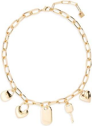Open Edit Heart Lock Charm Necklace in Gold at Nordstrom Rack