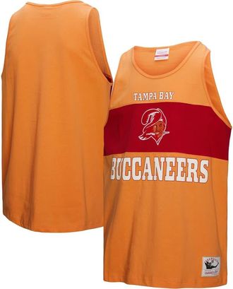 Mitchell & Ness Mens Mitchell & Ness Orange Tampa Bay Buccaneers Retro Colorblock Tank Top at Nordstrom, Size X-Large
