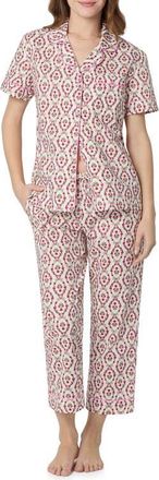 Bedhead Pajamas Print Organic Cotton Poplin Crop Pajamas in Olivia at Nordstrom, Size X-Small