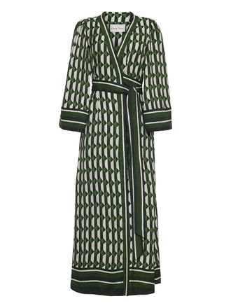 Cara Cara Woodford wrap dress - women - Viscose/Silk - S - Green