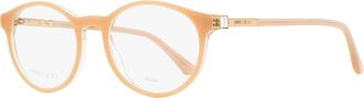 Jimmy Choo London JC272 Pantos Crystal-Accented Eyeglasses - Pink