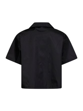Prada Mens Short-Sleeved Re-Nylon Shirt Black Recycled Polyamide