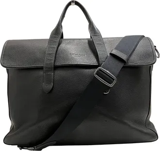 Coach Black Leather Briefcase (Pre-Owned)