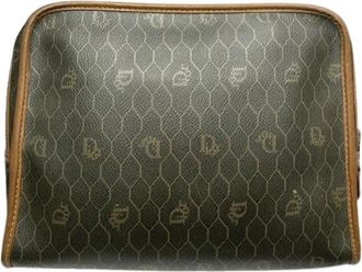 Dior Pre-owned Leather Clutch - Dames - Vintage Clutch - Groen - ONE Size - Leer - Vintage