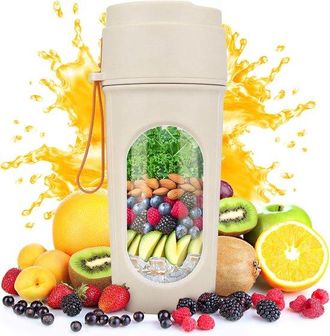OEM Licuadora Port&aacute;til, Libre De Bpa, 444 Ml Para Batidos, 12 Cuchillas, Botella Deportiva Recargable, Compacta Y F&aacute;cil De Limpiar, Color Naranja