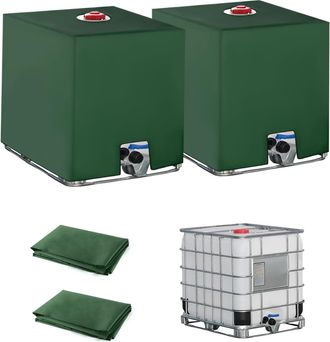 OEM Funda Para Tanque Ibc De 2 Piezas, Cubierta Protectora Para Tanque De 1000 L, Lona Para Recolecci&oacute;n De Agua De Lluvia, Lona Para Tanque De Agua Resist