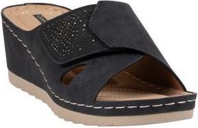 Good Choice Shoes Savina Wedge Slide Sandal in Black at Nordstrom Rack, Size 9.5