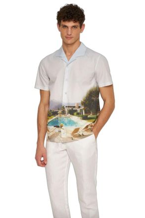 Orlebar Brown Photographic Pool Print Shirt - White