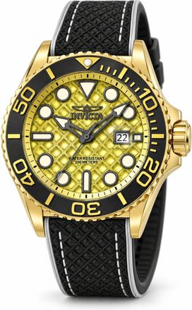 Invicta Grand Diver 51088 Herenhorloge - Quartz Uurwerk - Roestvrij Staal met Gouden Wijzerplaat - 48 mm