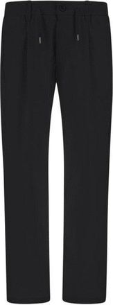 Herno Versatile Black Trousers With Elastic Waistband