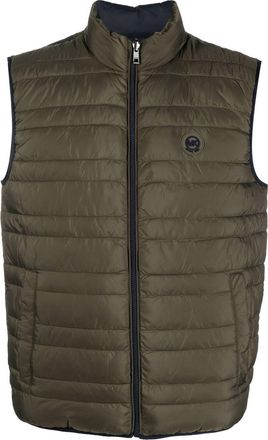 Michael Kors logo-plaque quilted gilet - men - Polyester/Polyester - S - Green