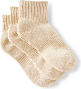 Cotton On Womens Active Body Qtr Crew Sock 3Pk in Oatmeal at Nordstrom