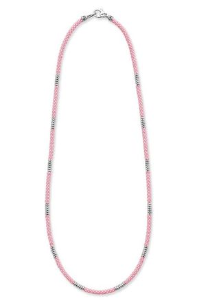 Lagos Pink Caviar Ceramic Station Necklace at Nordstrom