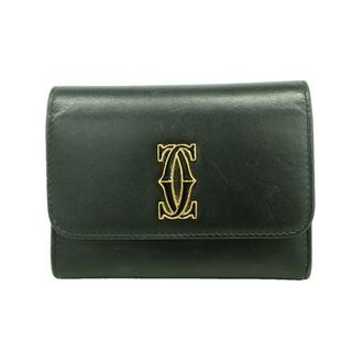 Cartier Black Leather Coin Purse/Coin Case (Pre-Owned)