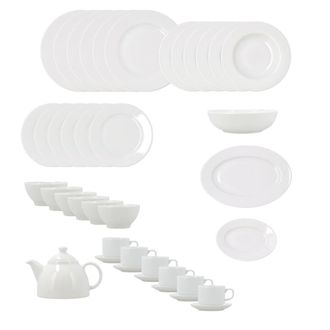 Bidasoa Vajilla 40 piezas porcelana blanca