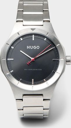 HUGO BOSS Mens Black dial silvery watch