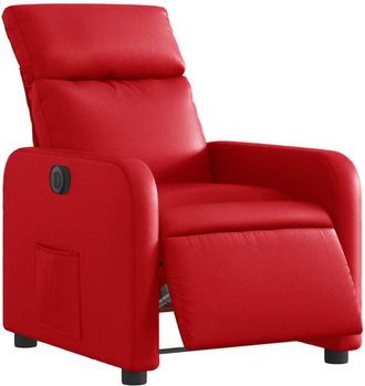 vidaXL Vidaxl - Sill&oacute;n Reclinable El&eacute;ctrico De Cuero Sint&eacute;tico Rojo
