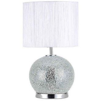 Fabrilamp Sobremesa Cristal Secoya 1xe27 Led 5w 4000k Mosaico Espejo Cromo Pantalla Blanca