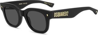 Dsquared2 Hype Zonnebril - Heren - Zonnebrillen - Zwart - 48 MM - Accessoires