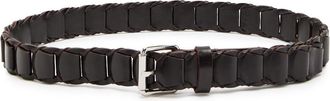 Christophe Lemaire Link Leather Belt - Dark Brown - 90 (UK 14 / XL)