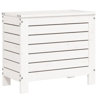 vidaXL Taburete De Jard&iacute;n Madera Maciza De Pino Blanco 62x31,5x52 Cm Vidaxl