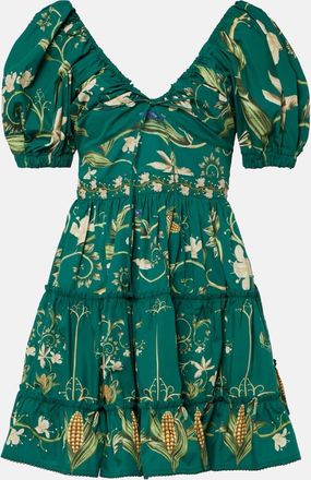 Agua Bendita Manzanilla Esmeralda cotton minidress