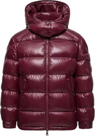 Moncler Red Quilted Hood Jacket