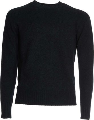 Malo Truien & Vesten, Heren, Blauw, 5Xl, Kasjmier, Blauwe Crew Neck Kasjmier Trui