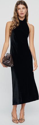Maeve Jamie Velvet Halter Midi Dress