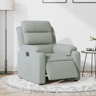vidaXL Vidaxl - Sill&oacute;n Reclinable El&eacute;ctrico De Terciopelo Gris Claro