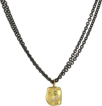 Rachel Reinhardt Jewelry 14K Over Silver Moon Pendant Necklace