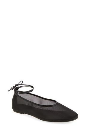 Freda Salvador Mesh Ballet Flat in Black Mesh at Nordstrom, Size 10.5