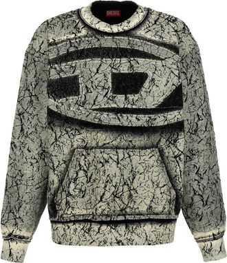 Diesel BlackWhite S-Macoval Sweatshirt
