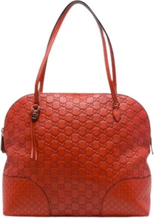 Gucci Pre-owned Bree Tote Bag - Dames - Vintage Shopper - Oranje - ONE Size - Leer - Vintage