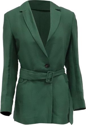 Max Mara S Max Mara Sofia Blazer in Green Linen