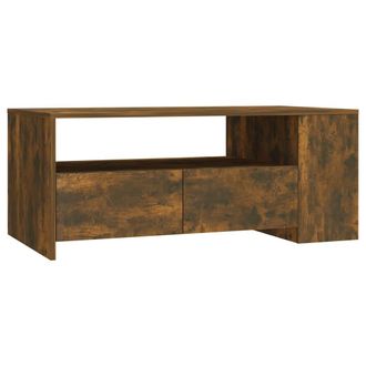 vidaXL Vidaxl - Mesa De Centro Madera De Ingenier&iacute;a Roble Ahumado 102x55x42 Cm