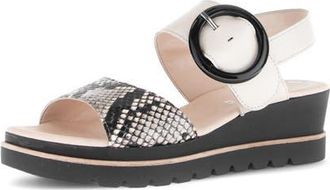 Gabor Quarter Strap Wedge Sandal in Muschel at Nordstrom, Size 10.5Us