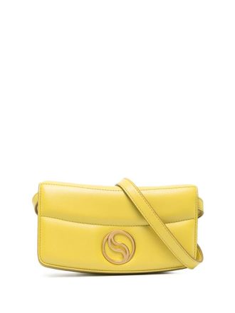 Stella McCartney Crossbodytas met logoplakkaat - Groen