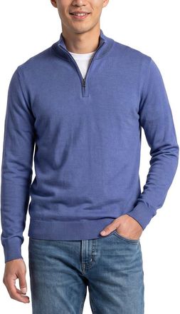 Raffi Jersey 1/4-Zip Mock Neck Sweater