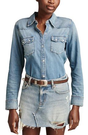 Lucky Brand Western Denim Shirt in American Dream at Nordstrom, Size X-Small