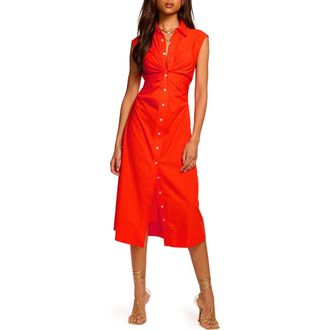 Ramy Brook Mihal Cap Sleeve Shirtdress in Bright Lily at Nordstrom Rack, Size Xx-Large