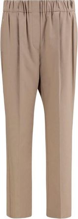 Brunello Cucinelli Beige Cotton Casual Womens Pants