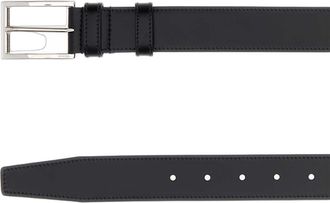Prada Mens Belt Black Calfskin