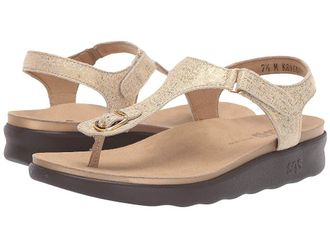 SAS Marina Womens Shoes Shiny Gold : 10.5 M - Medium (B), Leather