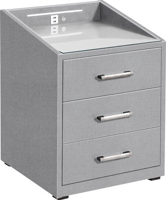 ED EXCITING DESIGN Nachtkonsole »Moon« mit LED-Beleuchtung und USB-Anschluss & USB-C-Anschluss