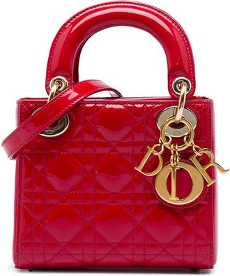 Dior Pre-owned Dior Mini Patent Cannage Lady Dior Ladies GE1YHROSGC6S3NX7