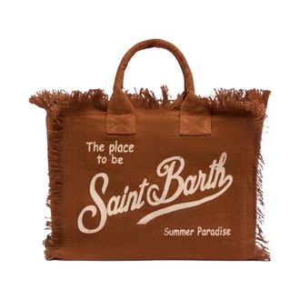 Saint Barth Linen 1811 Tote - female - Saint Barth - Shopping Bags - Brown - ONE SIZE - Bags