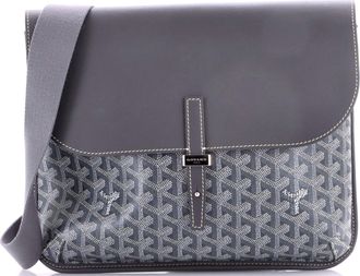 Goyard Coursier Messenger Bag Coated Canvas and Leather
