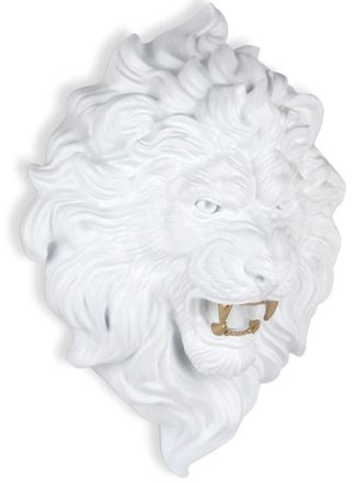 ADM Design Wandskulptur L&ouml;wenkopf Ii White
