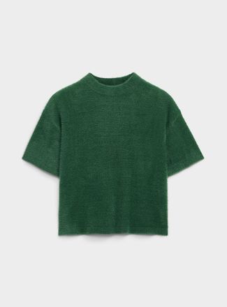 Contemporaine Short-sleeve plush boxy sweater